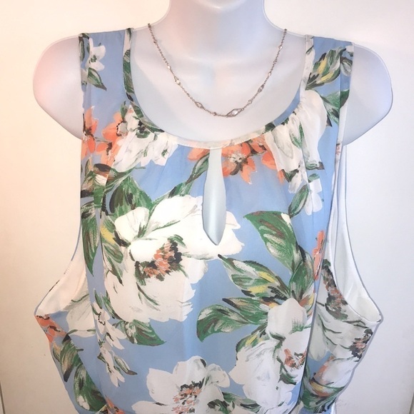C Est. 1946 Floral Chiffon Sleeveless Maxi Dress Size 26/28 - Picture 3 of 14